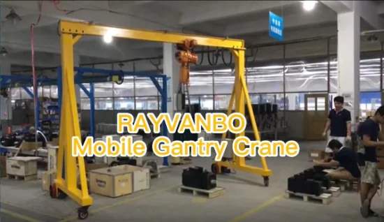 Light Heavy Duty Construction Lifting Equipment Portable Single Girder Crane Mobile Gantry Crane