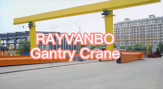 Professional Customized Heavy Duty Single Girder Double Girder Rail Gantry Crane 200/10 Ton