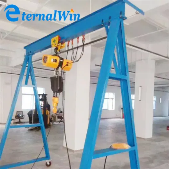 Wireless Remote Control Container Movable Port Portable Single Girder Gantry Crane 3t 5t Price