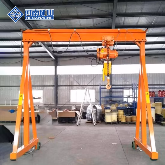 Portable Gantry Crane Adjustable Legs 2 Tons